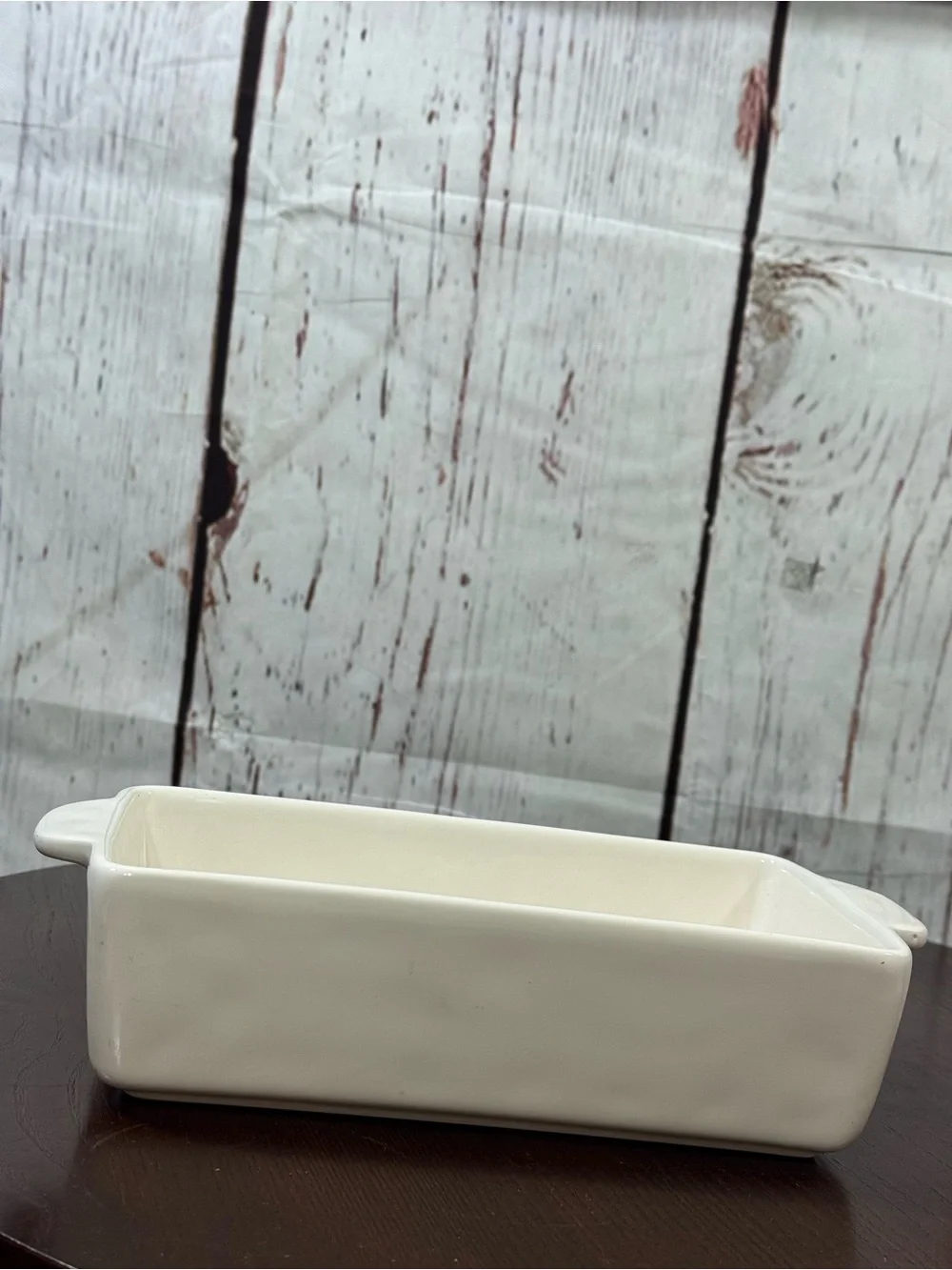 Rae Dunn Collectible Cream Ceramics Loaf Meat Ball Tray Serving Dish “Feast”